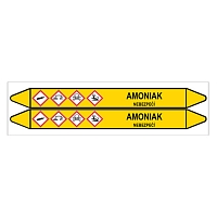 Značení potrubí, amoniak,2 ks, 450 × 52 mm